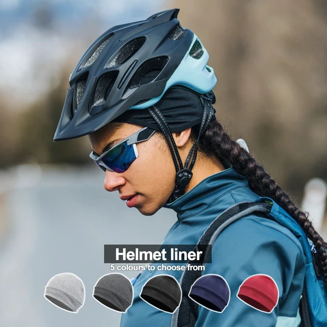 Alt view image 5 of 5 - Unisex Cotton Beanie Hat Thin Running Skull Cap Winter Summer Sports Hat Chemo Cap Multifunctional Lightweight Helmet Liner Night Sleep Cap Beanies Hat for Men Women (Light Gray)