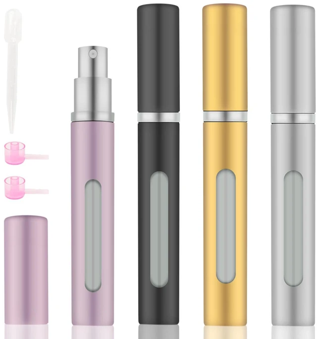 Main image of OBSGUMU 4pcs Mini Perfume Travel Bottle, Perfume Atomiser Refillable, 5ML Spray Bottles, Portable for Travel Holiday, Outdoor Activities and Business