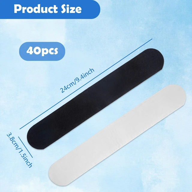 Alt view image 2 of 7 - 40 Pcs Hat Sweat Liner Cap No Sweat Hat Liners Sweatband for Men | Hard Hats Sweat Protector Bands Guard Insert Accessories Self-Adhesive Disposable Hats Liner Sweatband Baseball Golf
