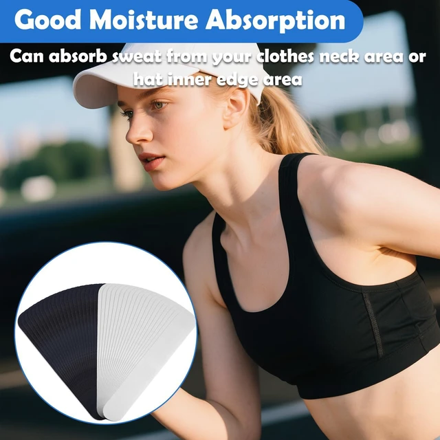 Alt view image 6 of 7 - 40 Pcs Hat Sweat Liner Cap No Sweat Hat Liners Sweatband for Men | Hard Hats Sweat Protector Bands Guard Insert Accessories Self-Adhesive Disposable Hats Liner Sweatband Baseball Golf