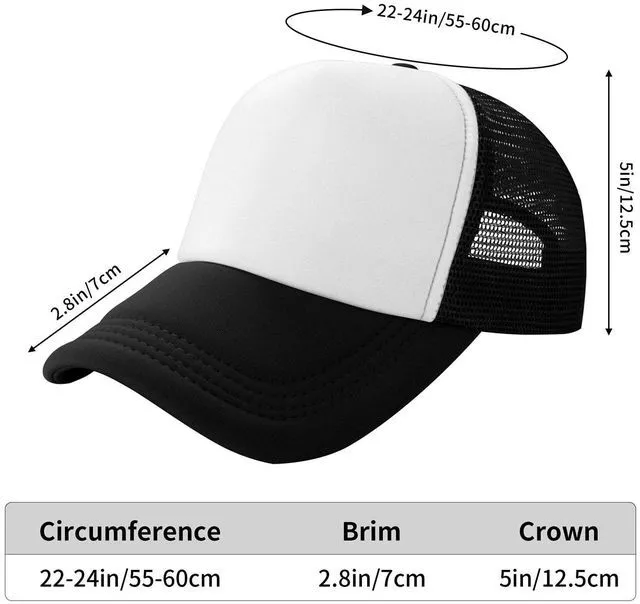 Alt view image 2 of 7 - ZJHCEUS Custom Mesh Trucker Hat Custom Baseball Cap, Personalized Text Caps, Adjustable Sun Hats for Men Women, Black,052