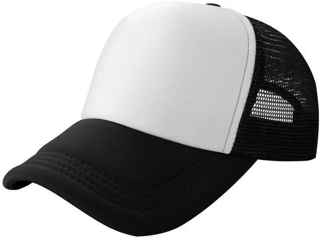 Alt view image 4 of 7 - ZJHCEUS Custom Mesh Trucker Hat Custom Baseball Cap, Personalized Text Caps, Adjustable Sun Hats for Men Women, Black,052