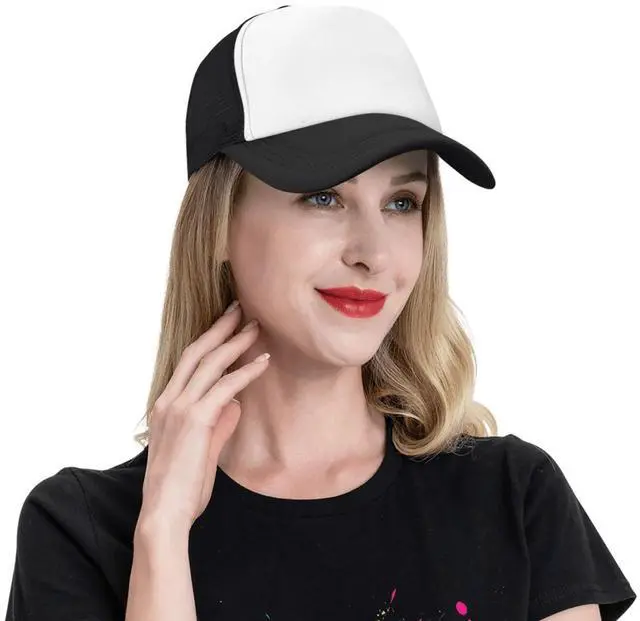 Alt view image 7 of 7 - ZJHCEUS Custom Mesh Trucker Hat Custom Baseball Cap, Personalized Text Caps, Adjustable Sun Hats for Men Women, Black,052