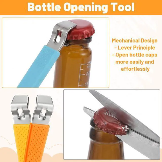 Alt view image 5 of 7 - Shimmeroo 4PCS Vial Opener Tool, Stainless Steel Mini Bottle Vial Decapper | Opening Oral Liquids Bottle Caps Opener Convenient for Nurses Pharmacy Vials and Home Use