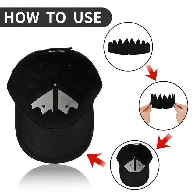 Alt view image 6 of 7 - 10Pcs Baseball Cap Inserts & Hat Shapers, Flexible Felt Sweat Liners | Sweat Protection Cap Reshaper Stiffener for Brim & Crown Support for Men Women