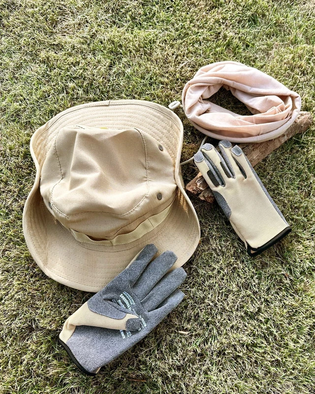 Alt view image 2 of 7 - kolumb Boonie Hat with Gloves & Neck Gaiter, Men Women Camo Bucket Hats Wide Brim for Safari Military