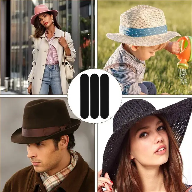 Alt view image 7 of 7 - 12-Pack Hat Size Reducer - Foam Tape for Hats & Caps - Sweatband Sizing Tape for Men & Women (Black)