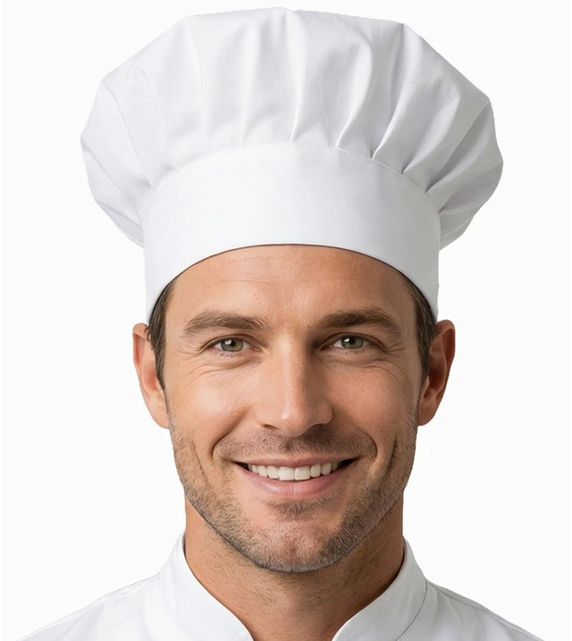 Alt view image 2 of 5 - Adult Classic Chef Hat Cooking Cap Baker Kitchen Adjustable for Women Men White