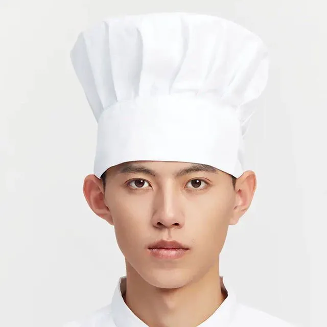 Alt view image 3 of 5 - Adult Classic Chef Hat Cooking Cap Baker Kitchen Adjustable for Women Men White