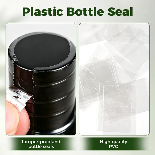 Alt view image 3 of 7 - Hrionsee 600Pcs Shrink Wrap Seal Bands for Bottles Bands Jars, Clear PVC Heat Shrink with Easy Tear Lines for Essential Oil/Lip Gloss/Dropper/Test Tube (1.8 x 1.2 Inch / 45x30mm) (1.8 x 1.2 Inch)