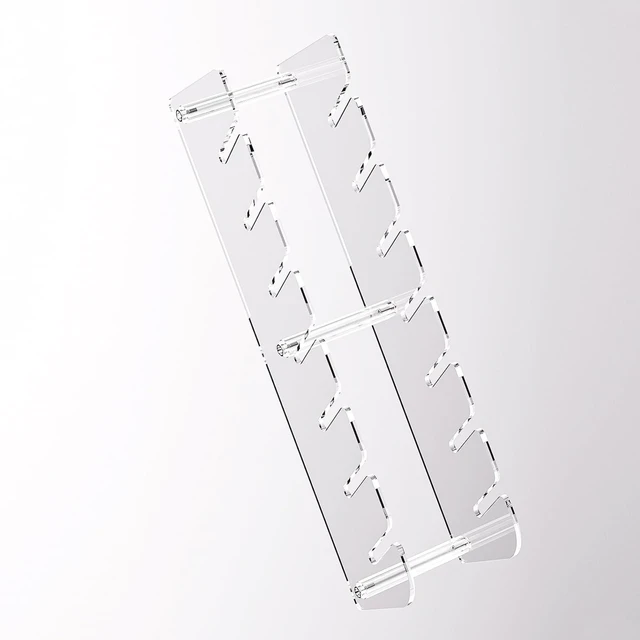Alt view image 5 of 6 - Ausalivan Baseball Hat Organizer Rack,2 Pack Acrylic Baseball Caps Storage Holder for Closet,Retail Hat Display Stand for Vendors