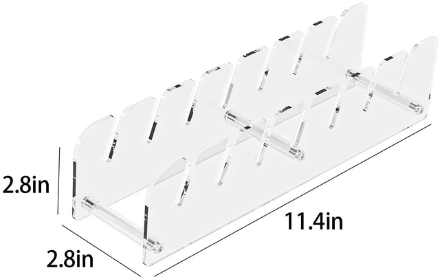 Alt view image 6 of 6 - Ausalivan Baseball Hat Organizer Rack,2 Pack Acrylic Baseball Caps Storage Holder for Closet,Retail Hat Display Stand for Vendors