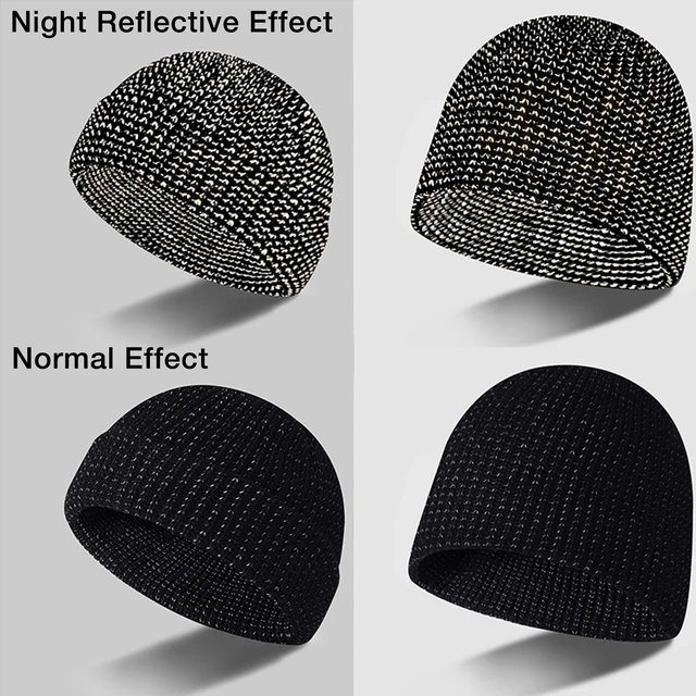 Alt view image 3 of 7 - Weflexus Flex Beanie 2.0 - Unisex Reflective Beanie for Winter Night Walks (Black - One Size)