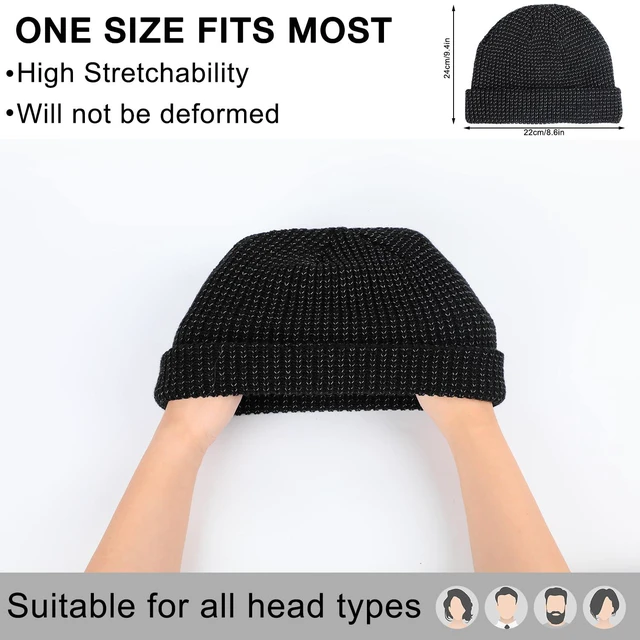 Alt view image 7 of 7 - Weflexus Flex Beanie 2.0 - Unisex Reflective Beanie for Winter Night Walks (Black - One Size)