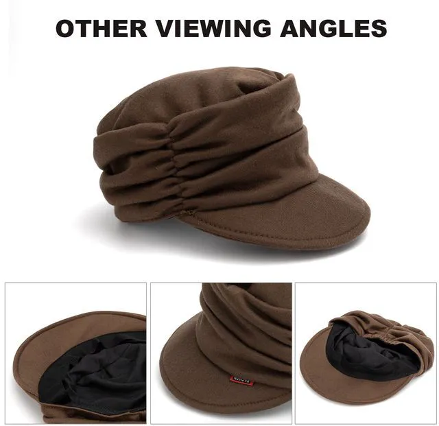 Alt view image 2 of 2 - Lrastok Coffee Chemo Headwear Soft Newsboy Cap Baseball Cap for Women