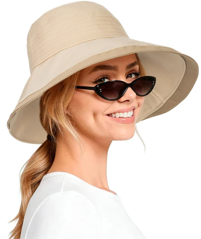 Main image of Hats for Women Wide Brim Sun Protection Summer Beach Bucket Hat Outdoor