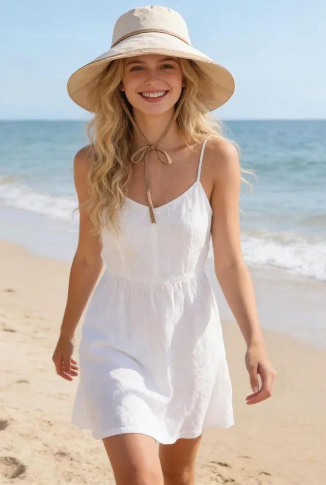 Alt view image 2 of 7 - Sun Hats for Women-Large Wide Brim-Summer UV-Protection Outdoor Fishing Hat