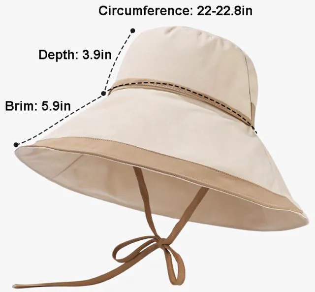 Alt view image 3 of 7 - Sun Hats for Women-Large Wide Brim-Summer UV-Protection Outdoor Fishing Hat