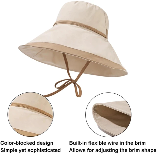 Alt view image 4 of 7 - Sun Hats for Women-Large Wide Brim-Summer UV-Protection Outdoor Fishing Hat
