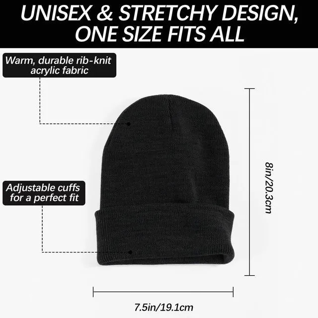 Alt view image 2 of 6 - DASSNANE Black Beanies Hats Multiple Colors Available Stocking caps for Women, Ski Hat Winter Knitted Hat Elasticity Soft