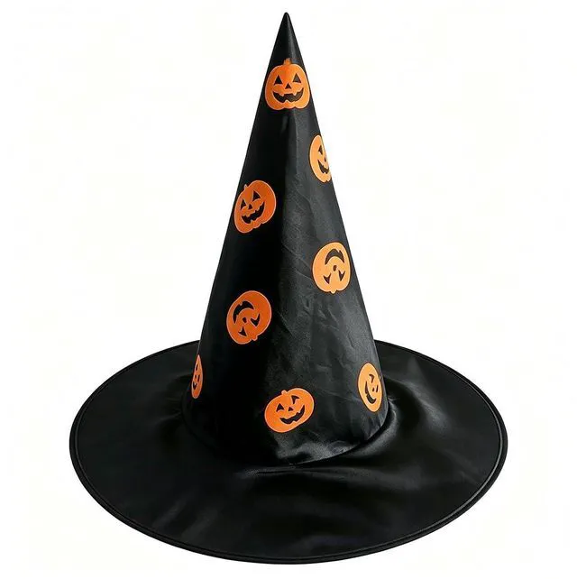 Main image of Yohenr Halloween Costume Witch Hat Accessory for Holiday Halloween Party Halloween Decorations,Wizard Hats Party Decoration Accessories Pumpkin pattern Foldable Witch Hat