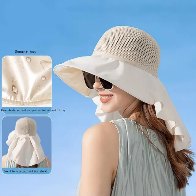 Alt view image 7 of 7 - Women Sun Hats Wide Brim Foldable Bucket Cap Summer UV Protection Beach Hat