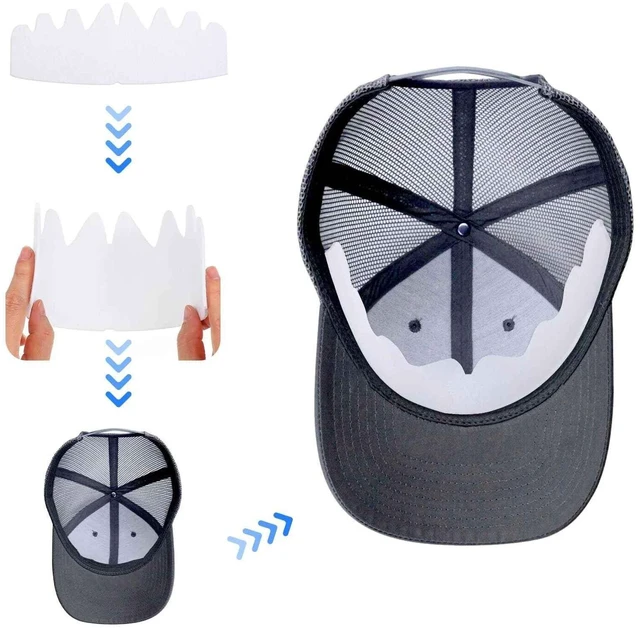 Alt view image 3 of 7 - 6pcs Hat Shaper Insert,White Flexible Washable Reusable Hat Liner Cap Fitter Inserts Hats Shapers for Baseball Snapback Caps & Reshaper