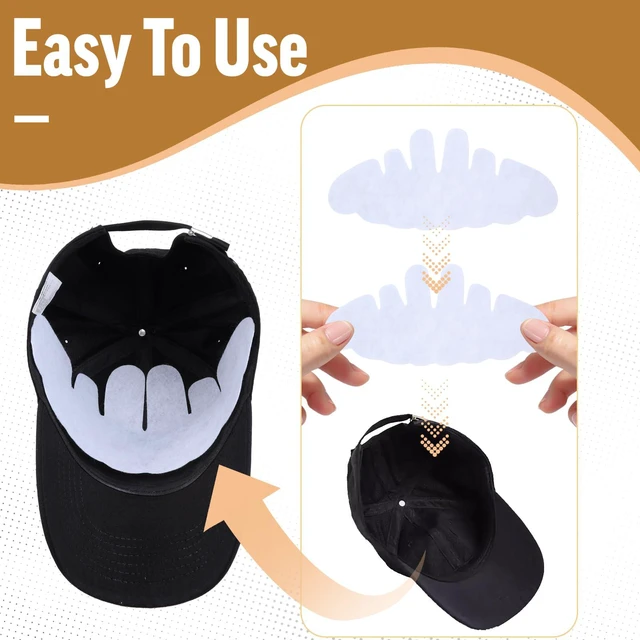 Alt view image 4 of 5 - 6Pcs Baseball Caps Inserts Shapers, Reusable Hat Fitter, Washable | Flexible, Polyester Fabric Hat Liner Cap, Unique Cave Design for Baseball & Sun Hats