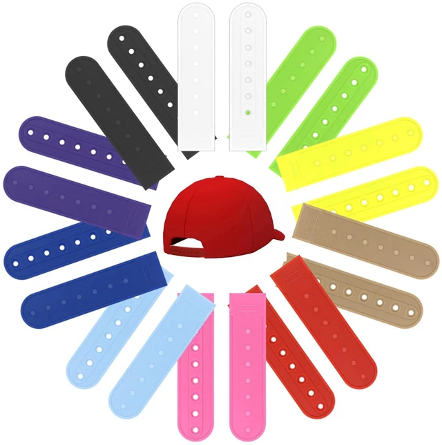 Main image of Notoke 10 Pairs Snapback Strap Covers Hat Size Extender, 7-Hole Adjustable Hat Buckle Repair Kit for Baseball Cap, 10 Colors Plastic Fasteners Buckle Extender for Cowboy Snapback