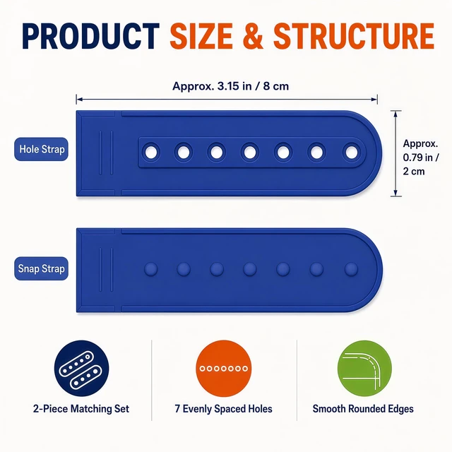 Alt view image 2 of 7 - Notoke 10 Pairs Snapback Strap Covers Hat Size Extender, 7-Hole Adjustable Hat Buckle Repair Kit for Baseball Cap, 10 Colors Plastic Fasteners Buckle Extender for Cowboy Snapback