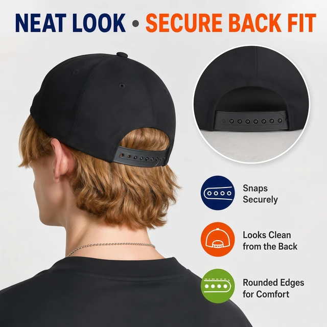 Alt view image 5 of 7 - Notoke 10 Pairs Snapback Strap Covers Hat Size Extender, 7-Hole Adjustable Hat Buckle Repair Kit for Baseball Cap, 10 Colors Plastic Fasteners Buckle Extender for Cowboy Snapback