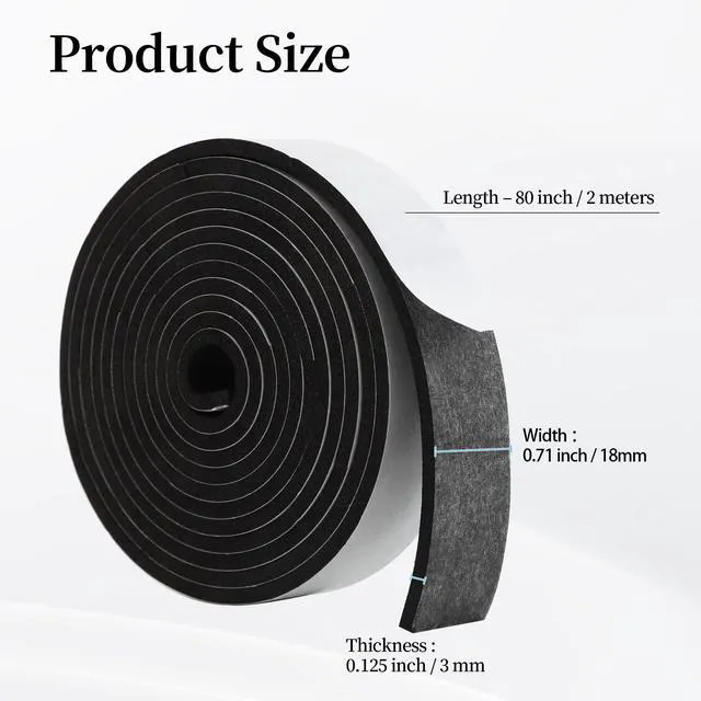 Alt view image 2 of 7 - Mikzhskr Hat Tape Roll 80" Hats Size Reducer Insert Foam Filler Cap Sizing Tape Self Adhesive for Hard Hat, Graduation Cap, Cowboy, Fedora, Baseball Caps, Pana, Straw, Western (Black)