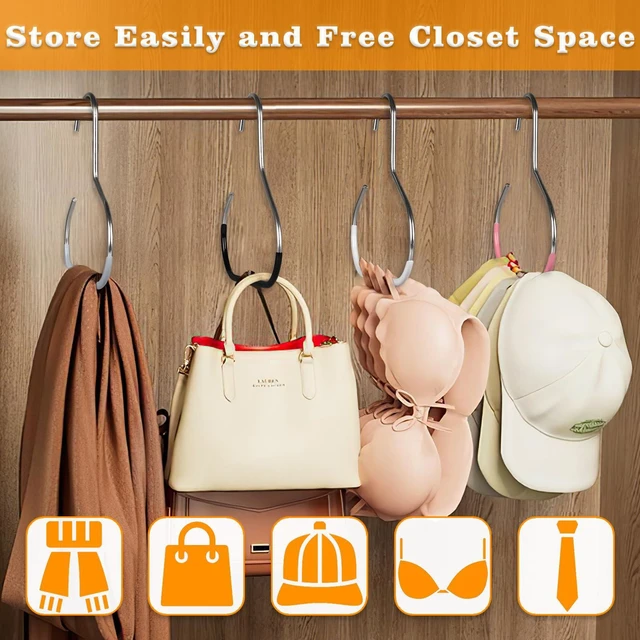 Alt view image 7 of 7 - Vinommart 4 Pack Hat Organizer for Baseball Caps, Baseball Hanger Holder for Closet, Ball Cap Hat Racks Storage Organizer for Caps Beanie Belt Tie Purse