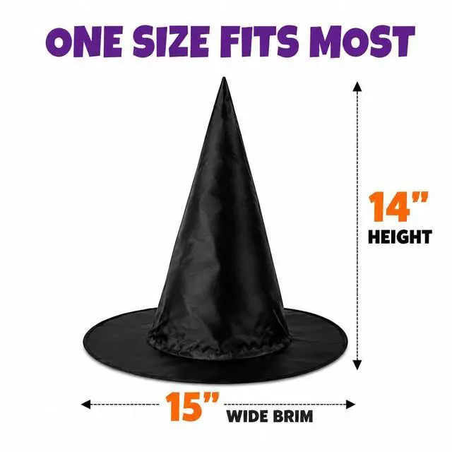 Alt view image 2 of 7 - 13PC Hanging Witch Hats, Indoor Outdoor Porch Halloween Decor | Floating Witches Hats to Hang for Indoor Outdoor Porch Party, Witch Hat Decorations for Hocus Pocus Theme