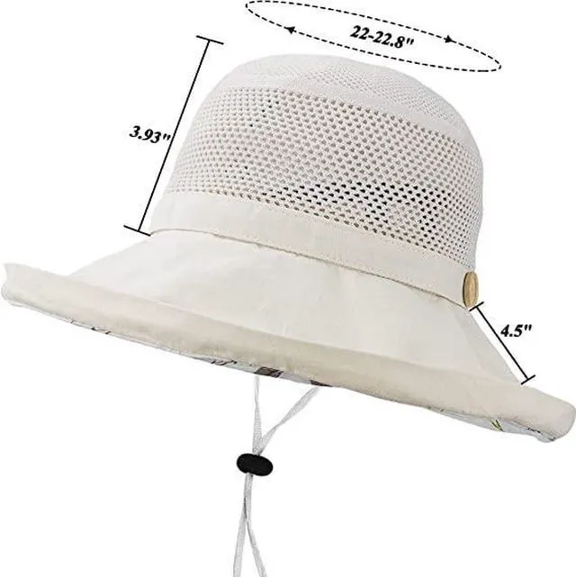 Alt view image 2 of 7 - Womens-Mesh-Sun-Hats-Bucket-Hat Outdoor-UV-Protection-Foldable-Fishing-Hat