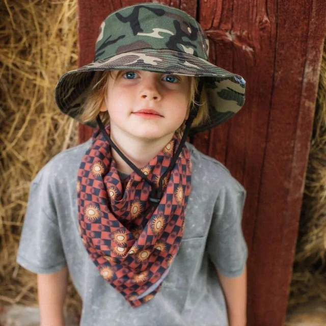 Alt view image 2 of 7 - Kids-Boys-Camo-Sun-Bucket-Hat Summer Outdoor Fishing-Hat Boonie-Cap 5-14Y