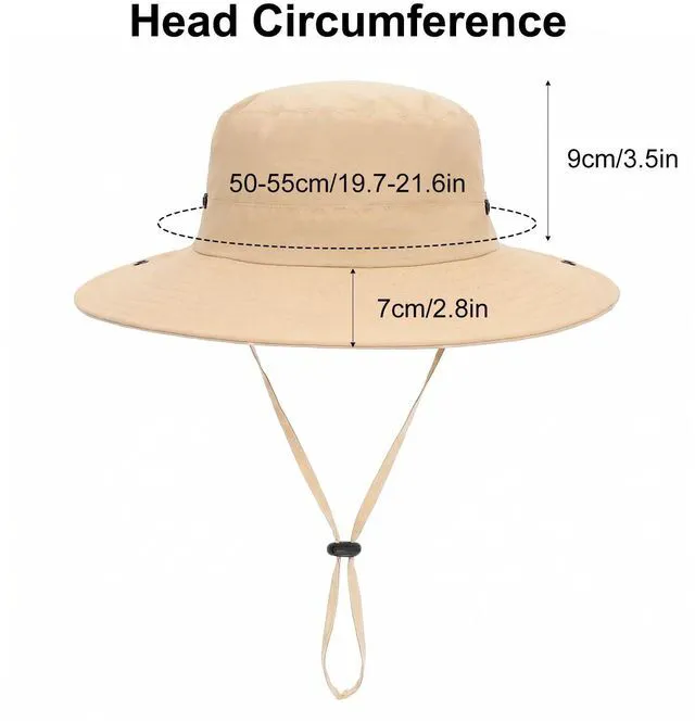 Alt view image 2 of 7 - Sdfvsdg Outdoor Kids Sun Hat UPF Quick Dry Foldable Bucket Hat Toddler Summer Fishing Hats for Girls Boys Khaki