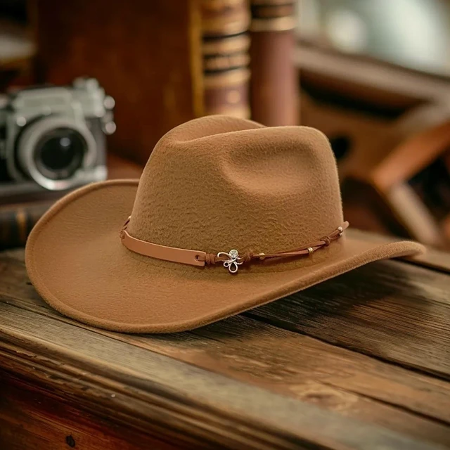 Alt view image 4 of 4 - Nemokamai Leather Cowboy Hat Bands for Men Women Cowgirl Hat Accessories | Western/Fedora/Panama/Sun/Straw Leather Beads Decorative Hat Belts, Cowgirl Hatbands, Cowboy Supplies, Handmade Replacement