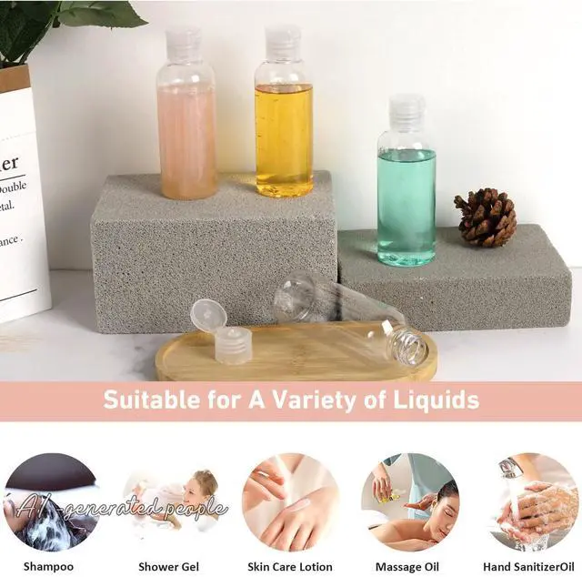 Alt view image 5 of 6 - Wowang Travel Bottles for Toiletries 3.4oz 4 Pack TSA Approved Leak-Proof Travel Size Containers Squeezable Empty Plastic Toiletry Bottles for Shampoo, Conditioner, Body Wash (Clear)