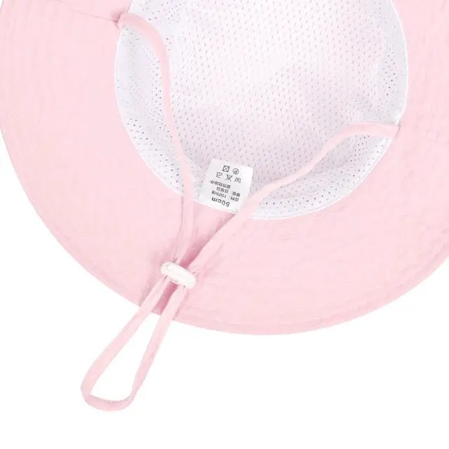 Alt view image 6 of 7 - Baby Toddler Sun Hat,Kids Summer UPF 50+ Foldable Beach Bucket Hat for Boys Girls Children 6-24 Months Pink