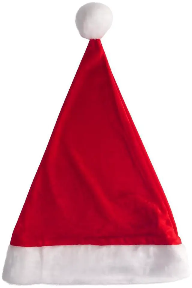 Alt view image 2 of 6 - FInd Santa Hat, Unisex Velvet Comfort Christmas Hat, Medium Loft Faux Fur for Christmas New Year Festive Holiday Party Supplies