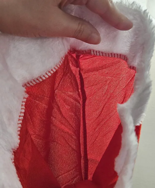 Alt view image 4 of 6 - FInd Santa Hat, Unisex Velvet Comfort Christmas Hat, Medium Loft Faux Fur for Christmas New Year Festive Holiday Party Supplies