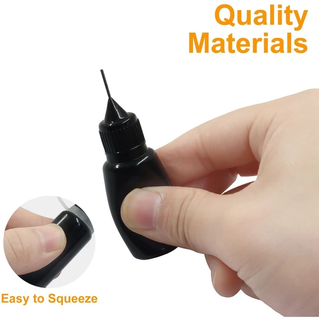 Alt view image 3 of 5 - 10ml Precision Tip Applicator Bottles, 10 Pcs | Metal Needle Tip Squeeze Bottles, Fine Line Applicator, Leak-Proof Caps, For DIY Crafts, Glue, Paint, Acrylic, Quilling