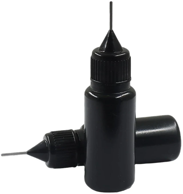 Alt view image 5 of 5 - 10ml Precision Tip Applicator Bottles, 10 Pcs | Metal Needle Tip Squeeze Bottles, Fine Line Applicator, Leak-Proof Caps, For DIY Crafts, Glue, Paint, Acrylic, Quilling