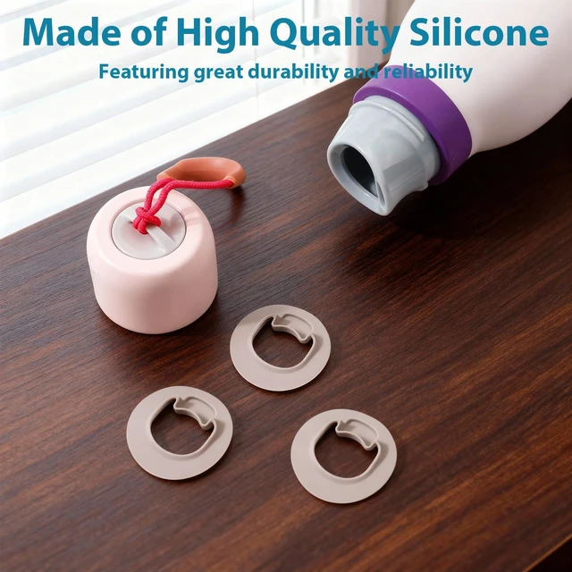Alt view image 5 of 6 - 4 Pcs Stopper Replacement for FreeSip Twist 18oz 24oz Water Bottle Top Cap Mouth Lid Seal Gasket Accessories