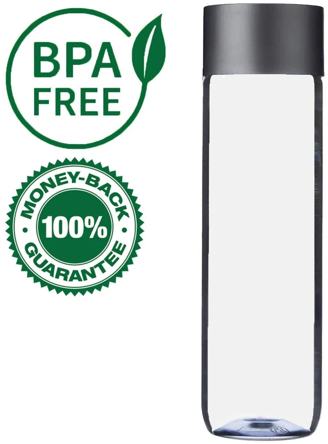 Alt view image 2 of 3 - 1-Pack Empty Plastic Juice Bottles with Caps - Reusable 400ml Durable Water Bottles, Great for Sensory Crafts and Smoothies, Black Lids