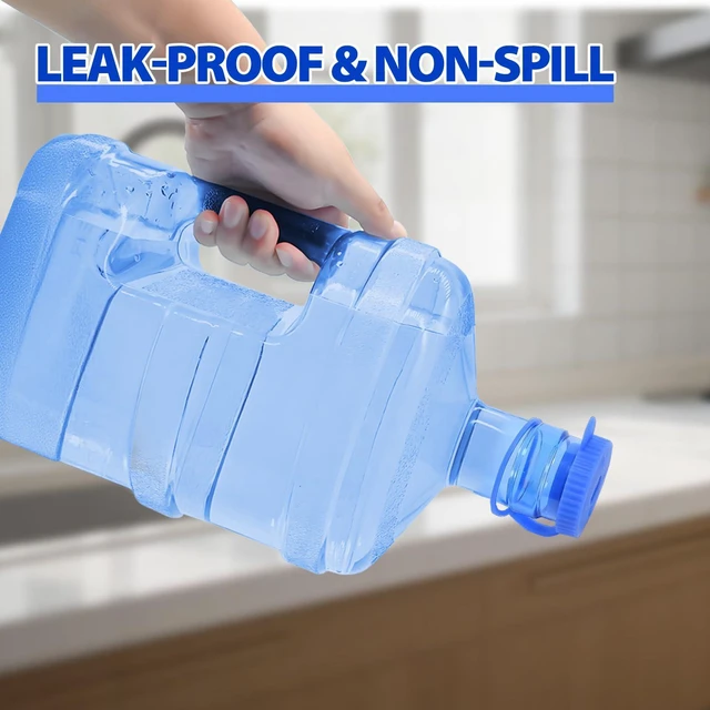 Alt view image 4 of 7 - 4 Pack Reusable Water Jug Caps for 3 & 5 Gallon Bottles, 55mm Food-Grade Silicone Replacement Lids for Water Dispensers, Leak-Proof Non-Spill Design