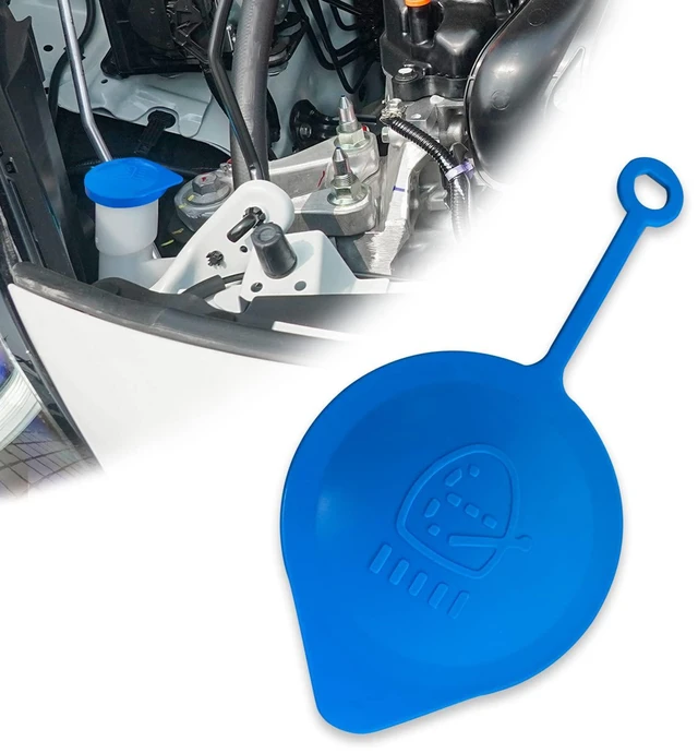 Main image of Windshield Washer Bottle Cap Small Ring Lid Cover, Compatible With Honda Accord Civic CRV CRX, 38513-SB0-961, Windshield Wiper Fluid Cap Replacement Cap, Blue