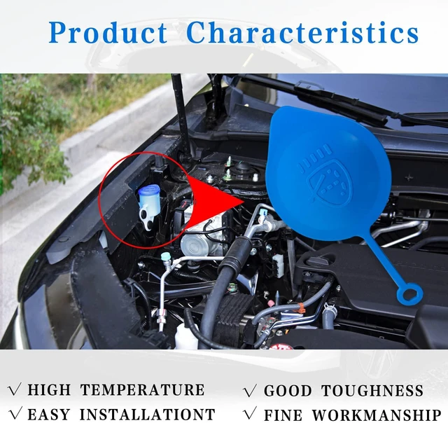 Alt view image 3 of 7 - Windshield Washer Bottle Cap Small Ring Lid Cover, Compatible With Honda Accord Civic CRV CRX, 38513-SB0-961, Windshield Wiper Fluid Cap Replacement Cap, Blue
