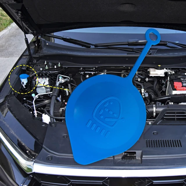 Alt view image 7 of 7 - Windshield Washer Bottle Cap Small Ring Lid Cover, Compatible With Honda Accord Civic CRV CRX, 38513-SB0-961, Windshield Wiper Fluid Cap Replacement Cap, Blue
